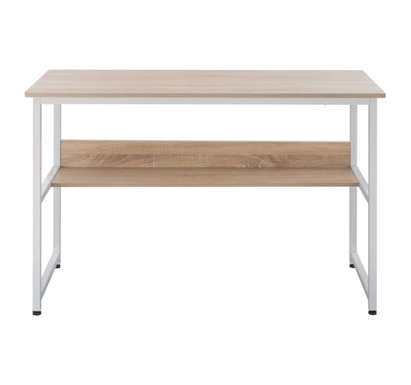 ΓΡΑΦΕΙΟ PORTIS HM2131.01 ΜΕΛΑΜΙΝΗ ΣΕ SONAMA ΜΕ ΛΕΥΚΟ ΜΑΤ ΣΚΕΛΕΤΟ 120X50X75Υεκ.