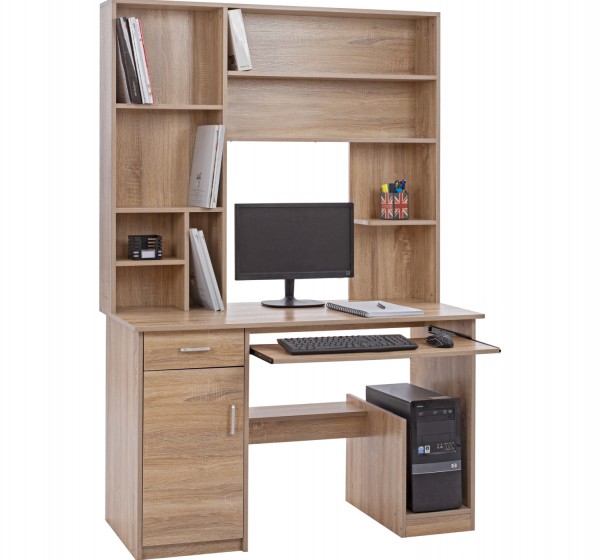 ΓΡΑΦΕΙΟ ΜΕ ΒΙΒΛΙΟΘΗΚΗ-ΡΑΦΙΕΡΑ STATUS HM2032.02 SONOMA 120X55X182