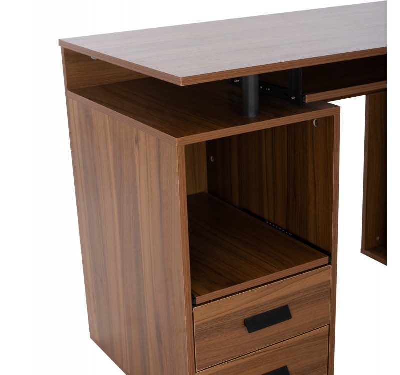 ΓΡΑΦΕΙΟ ΜΕΛΑΜΙΝΗΣ STATUS HM2026.03 WALNUT 120Χ55Χ76 εκ.