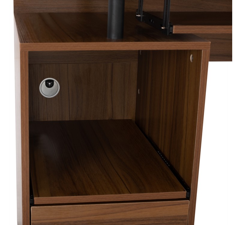 ΓΡΑΦΕΙΟ ΜΕΛΑΜΙΝΗΣ STATUS HM2026.03 WALNUT 120Χ55Χ76 εκ.