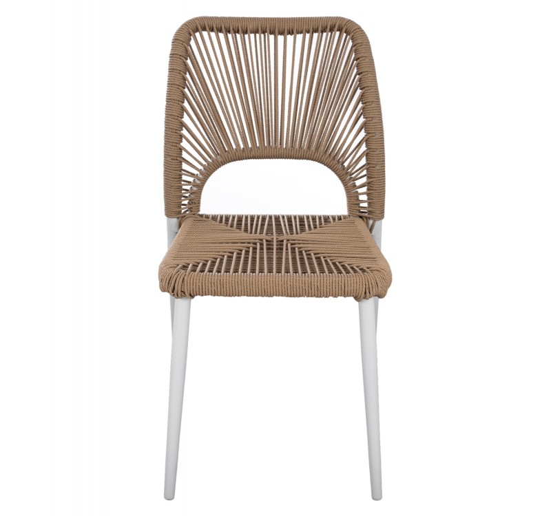 ΚΑΡΕΚΛΑ ΑΛΟΥΜΙΝΙΟΥ ΛΕΥΚΗ ΜΕ ΣΧΟΙΝΙ PE ΜΠΕΖ HM5770.01 45x63x82Υ εκ.