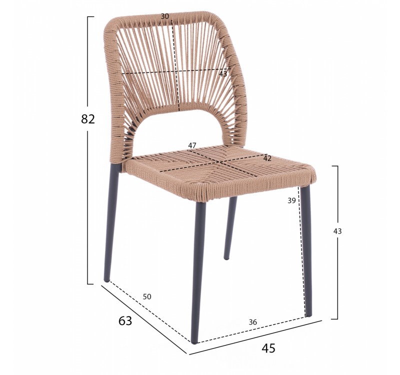 ΣΕΤ ΤΡΑΠΕΖΑΡΙΑΣ 5ΤΜΧ ΤΡΑΠΕΖΙ ΑΝΘΡΑΚΙ 120x80 ΚΑΙ ΚΑΡΕΚΛΑ ΜΕ ΣΧΟΙΝΙ HM11534.02