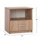 ΚΟΜΟΔΙΝΟ ΜΕ ΣΥΡΤΑΡΙ ADLER HM2431.01 ΜΕΛΑΜΙΝΗ SONAMA OAK 45x40x48Υεκ.