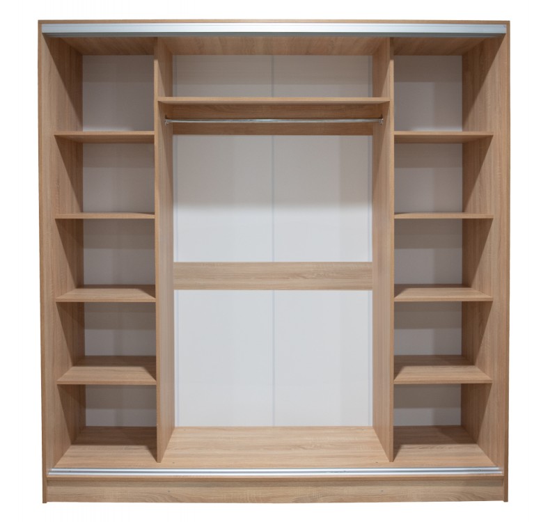 ΝΤΟΥΛΑΠΑ 3ΦΥΛΛΗ ΣΥΡΟΜΕΝΗ ΜΕ ΚΑΘΡΕΠΤΗ SONAMA OAK HM2435  200X60X210Υεκ