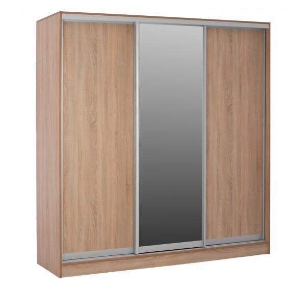 ΝΤΟΥΛΑΠΑ 3ΦΥΛΛΗ ΣΥΡΟΜΕΝΗ ΜΕ ΚΑΘΡΕΠΤΗ SONAMA OAK HM2435  200X60X210Υεκ