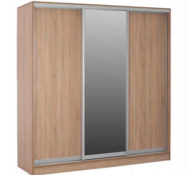 ΝΤΟΥΛΑΠΑ 3ΦΥΛΛΗ ΣΥΡΟΜΕΝΗ ΜΕ ΚΑΘΡΕΠΤΗ SONAMA OAK HM2435  200X60X210Υεκ