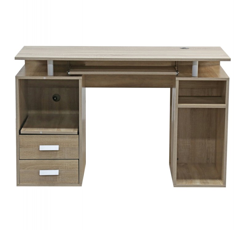 ΓΡΑΦΕΙΟ ΜΕΛΑΜΙΝΗΣ STATUS HM2026.02 SONOMA-ΛΕΥΚΟ 120Χ55Χ76 εκ.