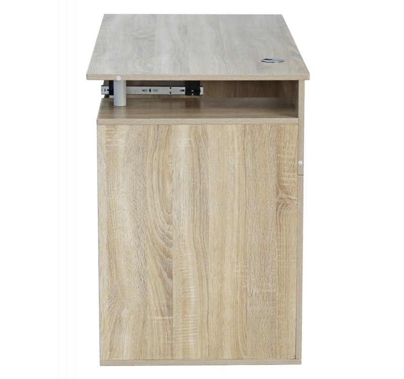 ΓΡΑΦΕΙΟ ΜΕΛΑΜΙΝΗΣ STATUS HM2026.02 SONOMA-ΛΕΥΚΟ 120Χ55Χ76 εκ.