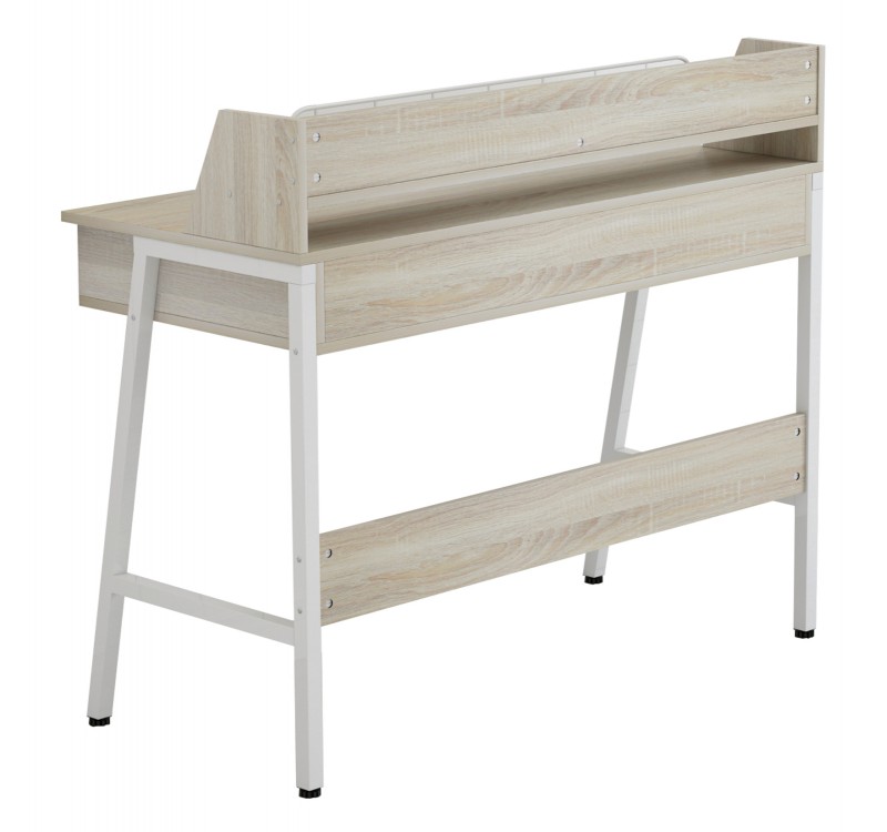 ΓΡΑΦΕΙΟ OLIVIER HM2129.01 ΜΕΛΑΜΙΝΗ ΣΕ SONAMA-ΛΕΥΚΟ-ΛΕΥΚΟΣ ΜΕΤΑΛΛΙΚΟΣ ΣΚΕΛΕΤΟΣ 104x48x89Υεκ