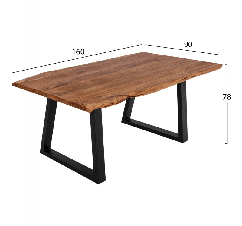 ΤΡΑΠΕΖΙ ΤΡΑΠΕΖΑΡΙΑΣ MONTANA 4εκ.ΠΑΧΟΣ ΑΠΟ ΜΑΣΙΦ ΞΥΛΟ ΑΚΑΚΙΑΣ HM8336.11 160x90x78Υεκ.