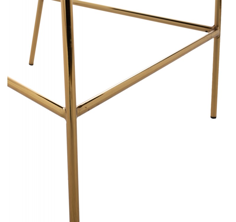 ΣΚΑΜΠΟ ΜΕΣΑΙΟΥ ΥΨΟΥΣ KELSO HM8735.04 ΒΕΛΟΥΔΟ ΜΑΥΡΟ ΕΠΙΧΡΥΣΟ ΣΚΕΛΕΤΟ 54x58x95Υ εκ.