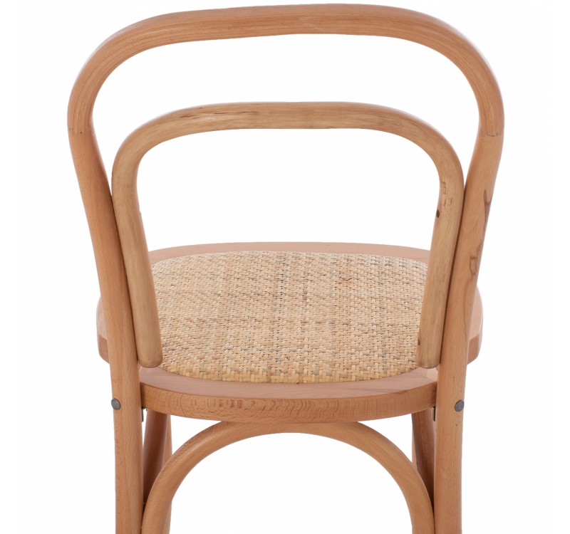 ΞΥΛΙΝΗ ΚΑΡΕΚΛΑ ΒΙΕΝΝΗΣ ALIYAH ΣΤΟΙΒΑΖΟΜΕΝΗ ΑΠΟ ΞΥΛΟ ΟΞΙΑΣ ΣΕ ΦΥΣΙΚΟ HM8644.01 45x54x89 εκ.