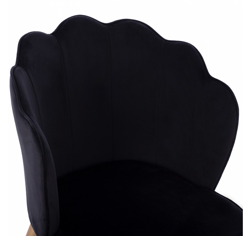 ΚΑΡΕΚΛΑ AVIE HM8737.04 ΒΕΛΟΥΔΟ ΜΑΥΡΟ ΜΕ ΜΕΤΑΛΛΙΚΟ ΧΡΥΣΟ ΣΚΕΛΕΤΟ 48x48x85 εκ.