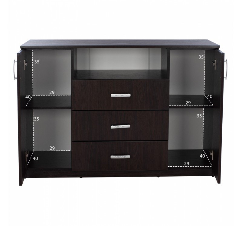 ΜΠΟΥΦΕΣ ΜΕ 2 ΝΤΟΥΛΑΠΙΑ Κ 3 ΣΥΡΤΑΡΙΑ ADLER WENGE HM2430.02 120X45X85Y εκ.