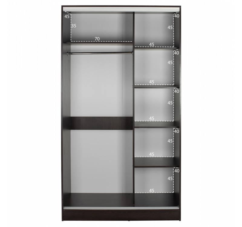ΝΤΟΥΛΑΠΑ ΣΥΡΟΜΕΝΗ ADLER ΣΥΡΟΜΕΝΗ ΜΕΛΑΜΙΝΗΣ 120x60x220Υεκ. ΔΙΦΥΛΛΗ WENGE ΜΕ ΚΑΘΡΕΠΤΗ HM2460.02