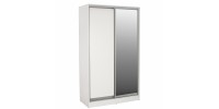 ΝΤΟΥΛΑΠΑ ΣΥΡΟΜΕΝΗ ADLER ΜΕΛΑΜΙΝΗΣ 120x60x220Yεκ. ΔΙΦΥΛΛΗ ΛΕΥΚΗ ΜΕ ΚΑΘΡΕΠΤΗ HM2460.03
