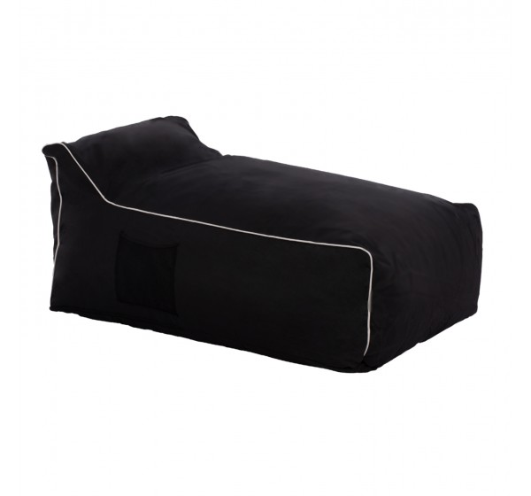 ΠΟΥΦ ZAFER HM5772.12 ΜΕ TEXTILINE ΜΑΥΡΟ ΚΑΙ ΛΕΥΚΟ ΡΕΛΙ 88x128x40-60Υ εκ.