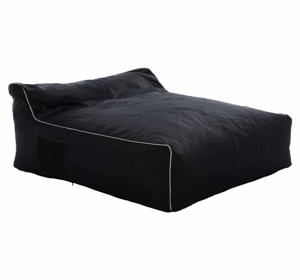 ΠΟΥΦ YAMIN ΔΥΟ ΑΤΟΜΩΝ ΜΕ TEXTILENE 600gr/m2 2X1 ΜΑΥΡΟ ΚΑΙ ΛΕΥΚΟ ΡΕΛΙ HM5773.12 140x140x40-60Υ εκ.