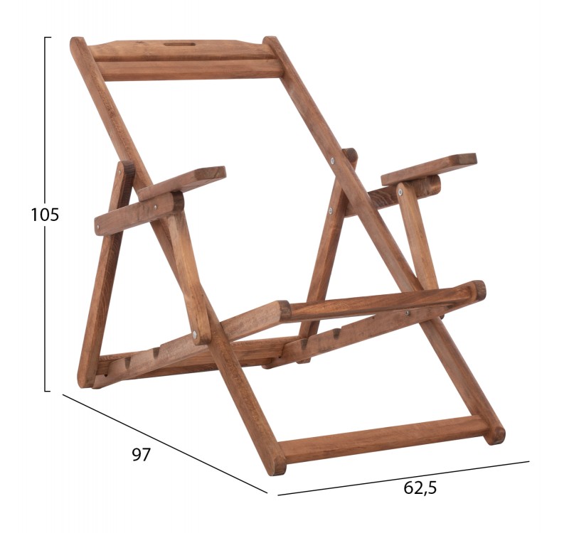 ΣΕΖΛΟΝΓΚ ΜΕ ΜΠΡΑΤΣΟ ΛΗΜΝΟΣ ΕΜΠ/ΣΜΟΣ ΚΑΡΥΔΙ HM5799.01 62,5x97x105 εκ.