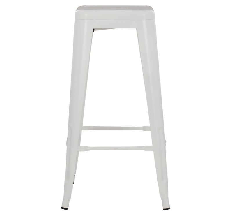 ΣΚΑΜΠΟ BAR ΜΕΤΑΛΛΙΚΟ MELITA ΣΕ ΛΕΥΚΟ ΜΑΤ HM8642.21 43x43x78 εκ.