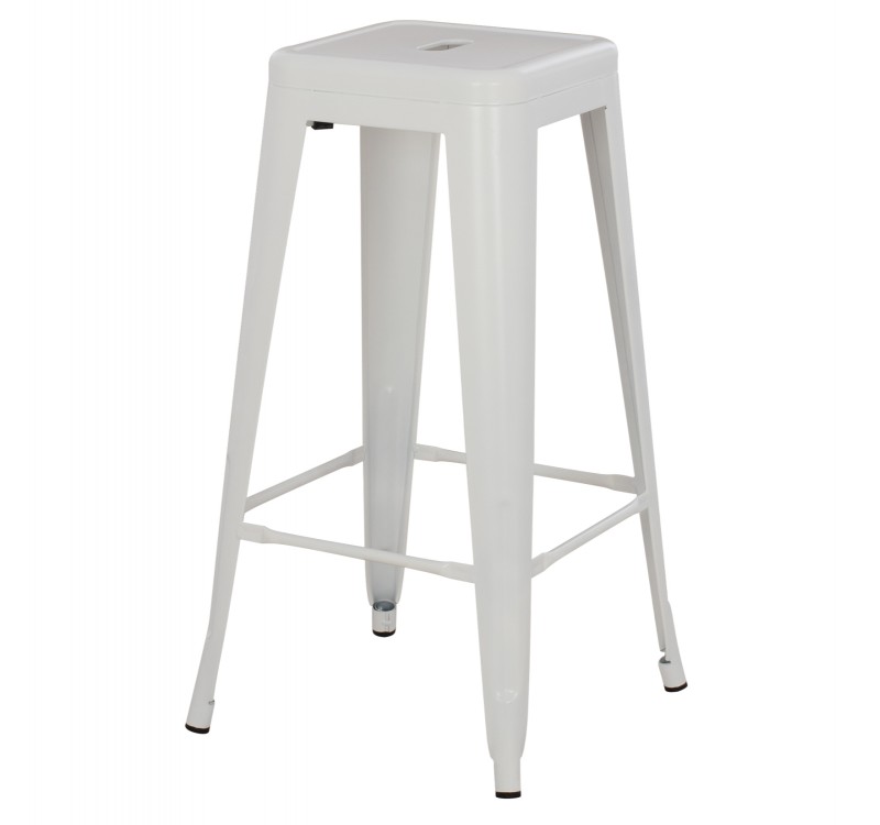 ΣΚΑΜΠΟ BAR ΜΕΤΑΛΛΙΚΟ MELITA ΣΕ ΛΕΥΚΟ ΜΑΤ HM8642.21 43x43x78 εκ.