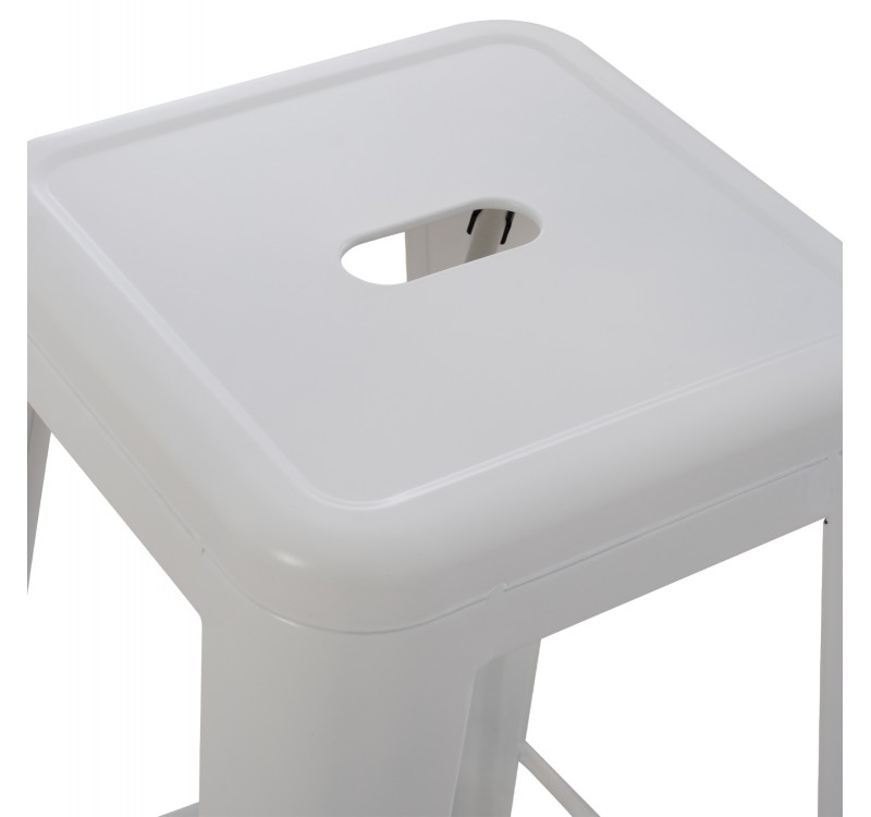 ΣΚΑΜΠΟ BAR ΜΕΤΑΛΛΙΚΟ MELITA ΣΕ ΛΕΥΚΟ ΜΑΤ HM8642.21 43x43x78 εκ.