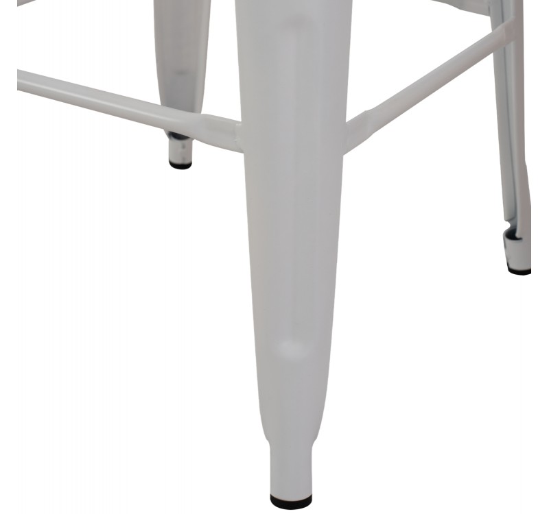 ΣΚΑΜΠΟ BAR ΜΕΤΑΛΛΙΚΟ MELITA ΣΕ ΛΕΥΚΟ ΜΑΤ HM8642.21 43x43x78 εκ.