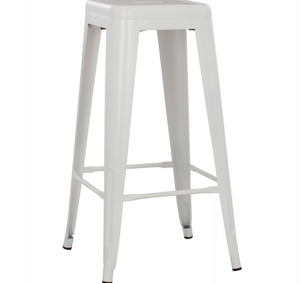 ΣΚΑΜΠΟ BAR ΜΕΤΑΛΛΙΚΟ MELITA ΣΕ ΛΕΥΚΟ ΜΑΤ HM8642.21 43x43x78 εκ.