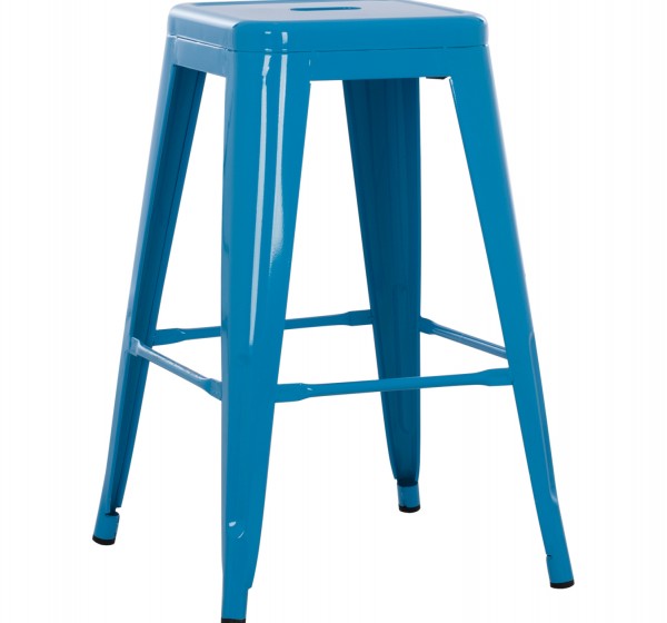 ΣΚΑΜΠΟ ΜΕΣΑΙΟΥ ΥΨΟΥΣ ΜΕΤΑΛΛΙΚΟ HM8573.08 MELITA ΣΕ ΜΠΛΕ 43x43x67Yεκ.