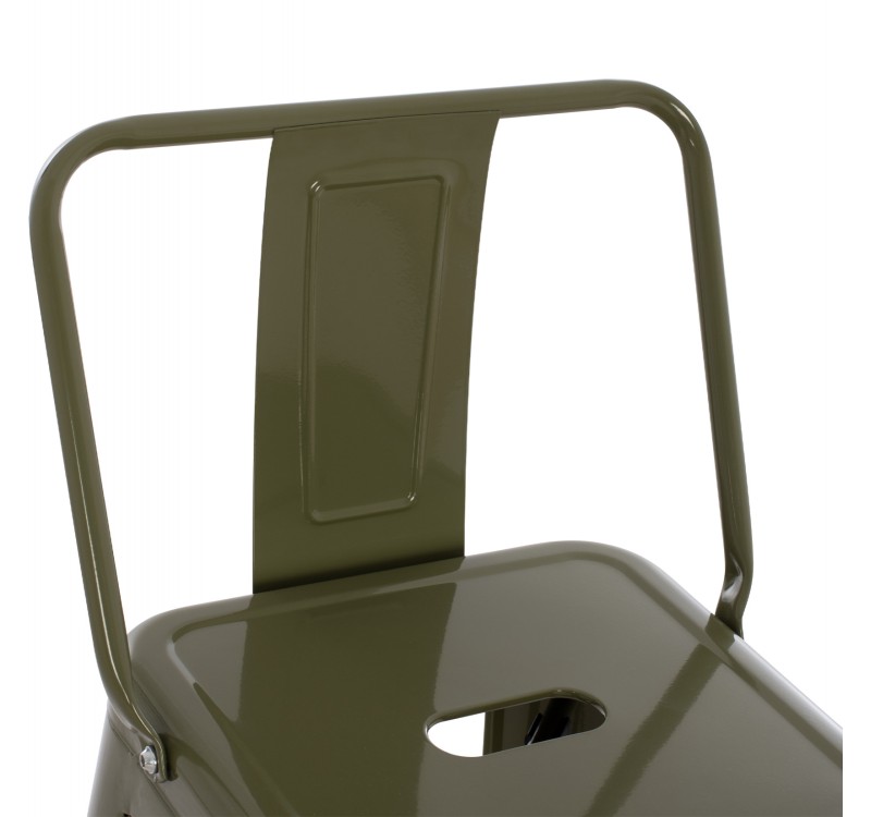 ΣΚΑΜΠΟ BAR ΜΕΤΑΛΛΙΚΟ MELITA ME ΠΛΑΤΗ ΣΕ DARK OLIVE GREEN HM8643.03 43Χ43Χ100εκ.