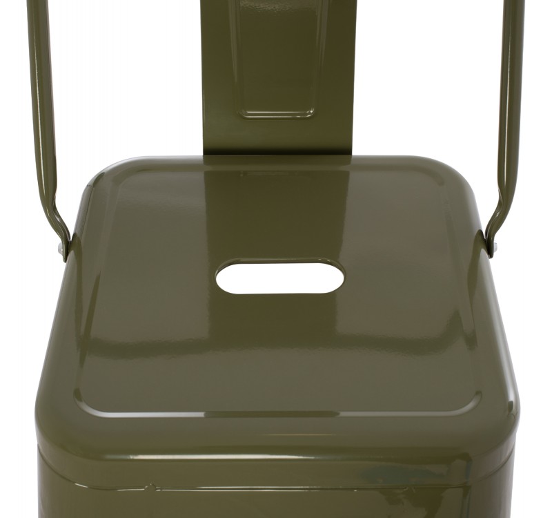 ΣΚΑΜΠΟ BAR ΜΕΤΑΛΛΙΚΟ MELITA ME ΠΛΑΤΗ ΣΕ DARK OLIVE GREEN HM8643.03 43Χ43Χ100εκ.