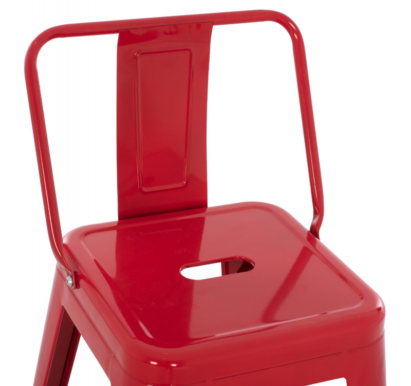 ΣΚΑΜΠΟ ΜΕΣΑΙΟΥ ΥΨΟΥΣ ΜΕΤΑΛΛΙΚΟ MELITA ΣΕ ΚΟΚΚΙΝΟ HM8574.04 42x42x98 cm.