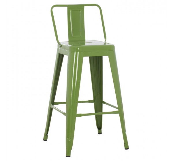 ΣΚΑΜΠΟ ΜΕΣΑΙΟΥ ΥΨΟΥΣ ΜΕΤΑΛΛΙΚΟ MELITA ΣΕ LIGHT OLIVE GREEN HM8574.13 42x42x98 εκ.