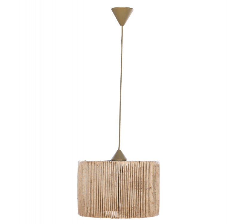 ΦΩΤΙΣΤΙΚΟ ΟΡΟΦΗΣ ΕΣΩΤΕΡΙΚΟΥ ΧΩΡΟΥ ΚΡΕΜΑΣΤΟ HM7368 ΑΠΟ ΞΥΛΟ ΚΑΙ BAMBOO ΦΥΣΙΚΟ 30x30x70Υεκ.