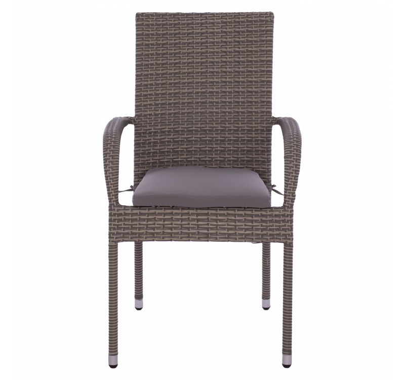 ΠΟΛΥΘΡΟΝΑ ΜΕΤΑΛΛΙΚΗ ANISHA ΜΕ ΜΑΞΙΛΑΡΙ WICKER ΓΚΡΙ ΣΤΟΙΒΑΖΟΜΕΝΗ 56x60x94 εκ.HM5685.01