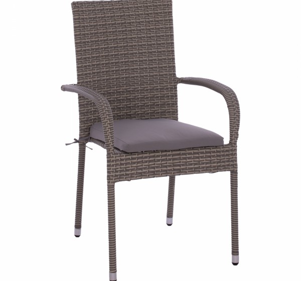 ΠΟΛΥΘΡΟΝΑ ΜΕΤΑΛΛΙΚΗ ANISHA ΜΕ ΜΑΞΙΛΑΡΙ WICKER ΓΚΡΙ ΣΤΟΙΒΑΖΟΜΕΝΗ 56x60x94 εκ.HM5685.01