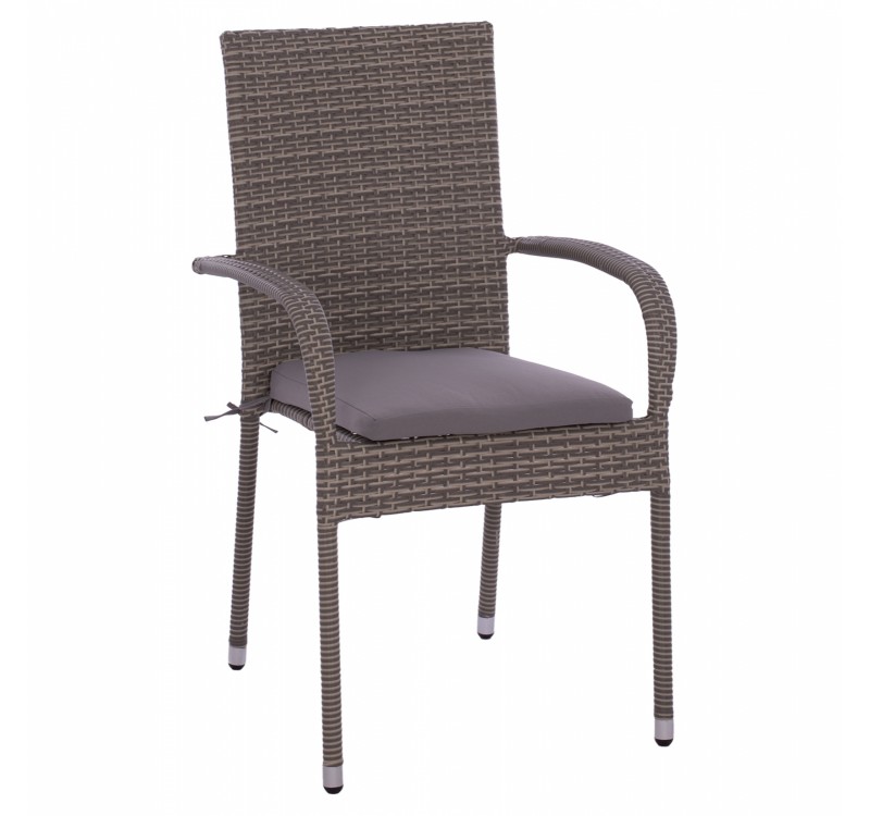 ΠΟΛΥΘΡΟΝΑ ΜΕΤΑΛΛΙΚΗ ANISHA ΜΕ ΜΑΞΙΛΑΡΙ WICKER ΓΚΡΙ ΣΤΟΙΒΑΖΟΜΕΝΗ 56x60x94 εκ.HM5685.01