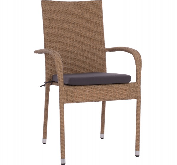 ΠΟΛΥΘΡΟΝΑ ΜΕΤΑΛΛΙΚΗ ANISHA HM5685.02 ΜΕ ΜΑΞΙΛΑΡΙ WICKER ΚΑΦΕ-ΜΟΚΑ ΣΤΟΙΒ/ΜΕΝΗ 56x60x94 εκ.