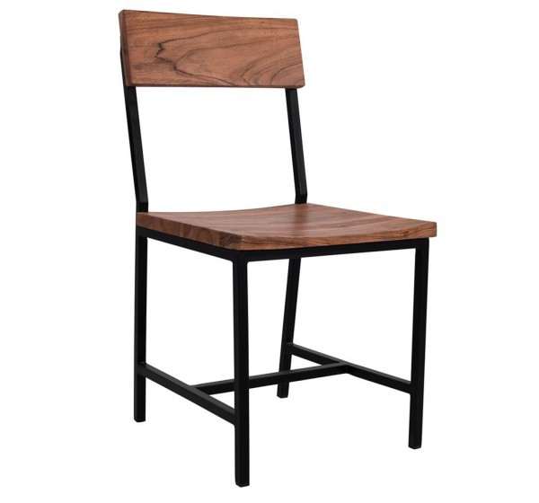 ΚΑΡΕΚΛΑ ΑΠΟ ΜΕΤΑΛΛΟ ΚΑΙ ΜΑΣΙΦ ΞΥΛΟ ΑΚΑΚΙΑΣ ΦΥΣΙΚΟ 45,5x43,5x85,5Υεκ.HM8179.11