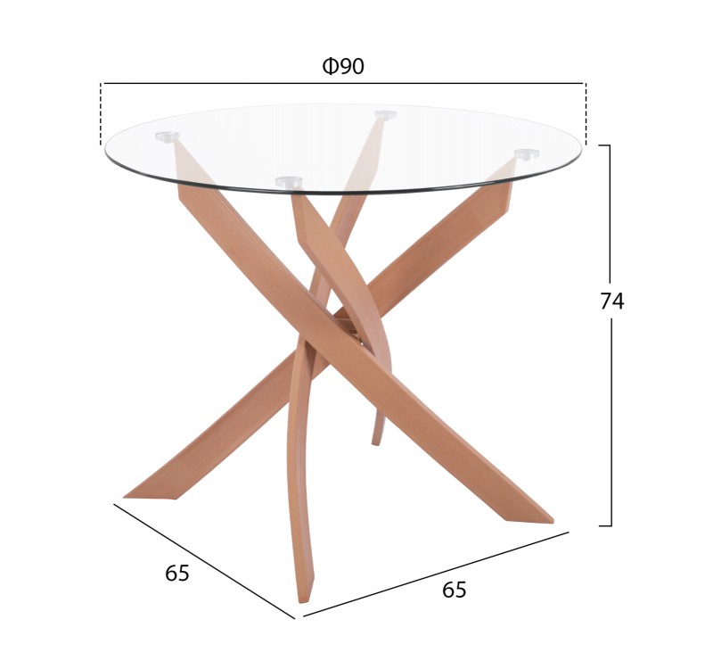 ΣΕΤ ΤΡΑΠΕΖΑΡΙΑΣ 5ΤΜΧ ΤΡΑΠΕΖΙ Φ90X74 & 4 ΚΑΡΕΚΛΕΣ VEGAS ΓΚΡΙ HM11693.10