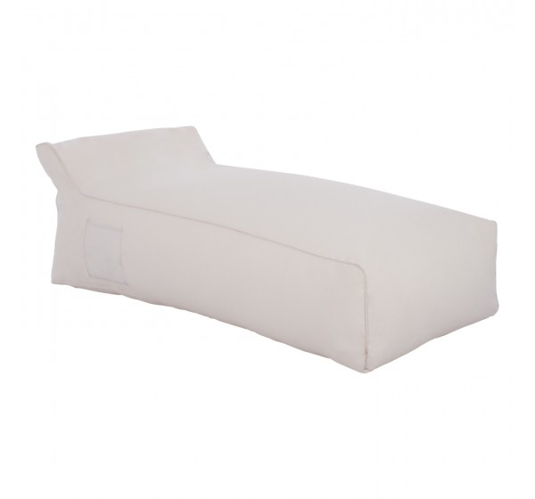 ΠΟΥΦ ΞΑΠΛΩΣΤΡΑ WADELIN HM5774.11 ΜΕ TEXTILINE ΛΕΥΚΟ 190x80x40-60Υ εκ.