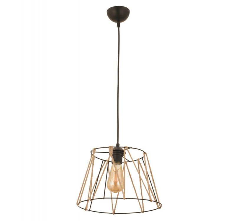 ΦΩΤΙΣΤΙΚΟ ΟΡΟΦΗΣ ΜΕΤΑΛΛΙΚΟ ΜΑΥΡΟ ΜΕ ΣΧΟΙΝΙ ΜΠΕΖ HM7566.01 Φ30x81Υ εκ.