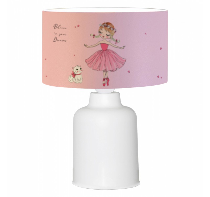 ΠΑΙΔΙΚΟ ΦΩΤΙΣΤΙΚΟ ΕΠΙΤΡΑΠΕΖΙΟ BALOO HM7577.03 ΡΟΖ ΣΧΕΔΙΟ BALLERINA Φ24x32Yεκ.