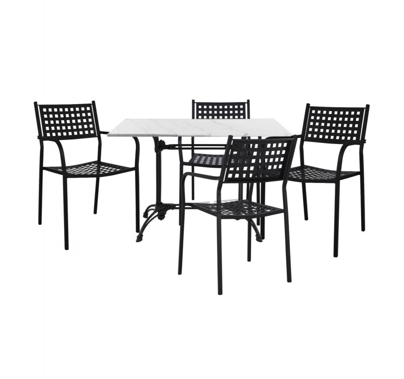 ΣΕΤ ΤΡΑΠΕΖΑΡΙΑΣ 5 TMX ΕΞΩΤΕΡΙΚΟΥ ΧΩΡΟΥ ΜΕ ΜΑΡΜΑΡΙΝΟ ΤΡΑΠΕΖΙ HM11717