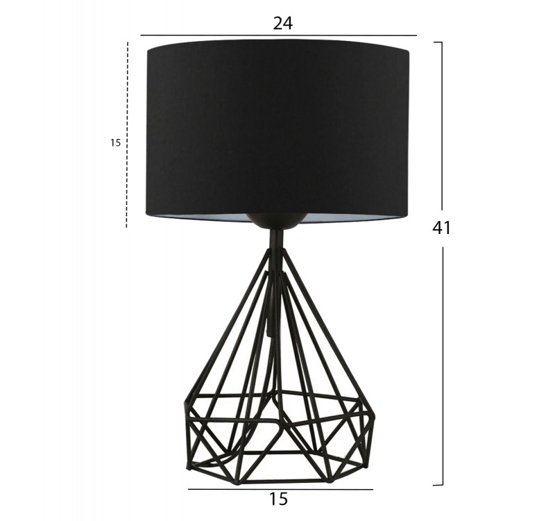 ΦΩΤΙΣΤΙΚΟ ΕΠΙΤΡΑΠΕΖΙΟ ΜΕΤΑΛΛΙΚΟ ΜΑΥΡΟ HM7605.01