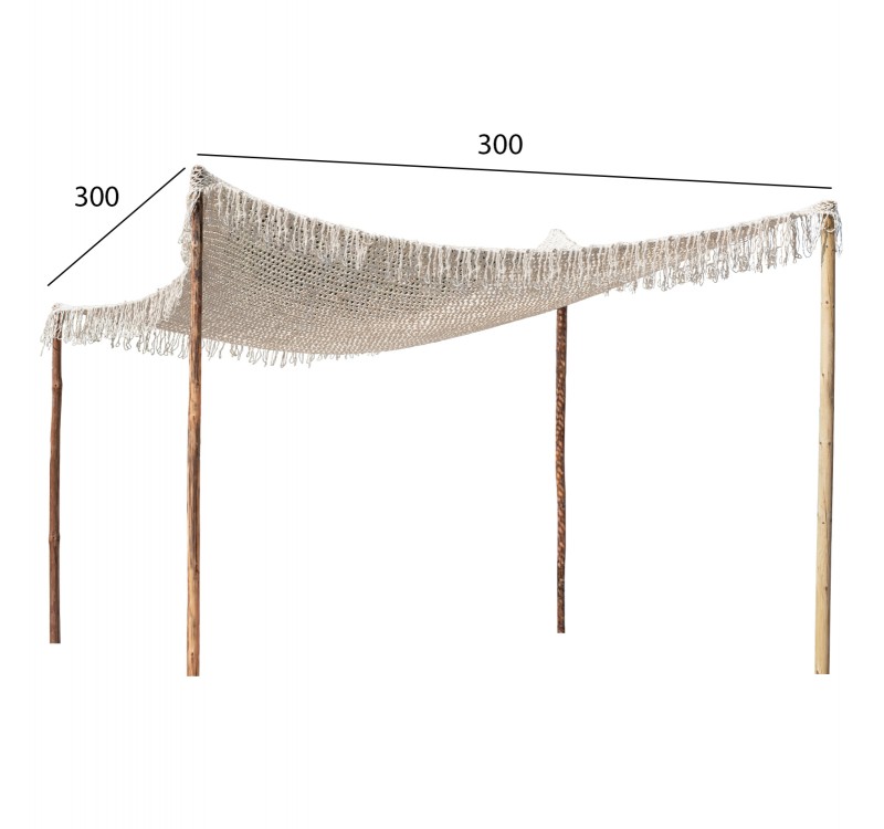 ΣΚΙΑΣΤΡΟ DANIKA 3Χ3 ΜΑΚΡΑΜΕ ΕΚΡΟΥ ΧΡΩΜΑ HM5780