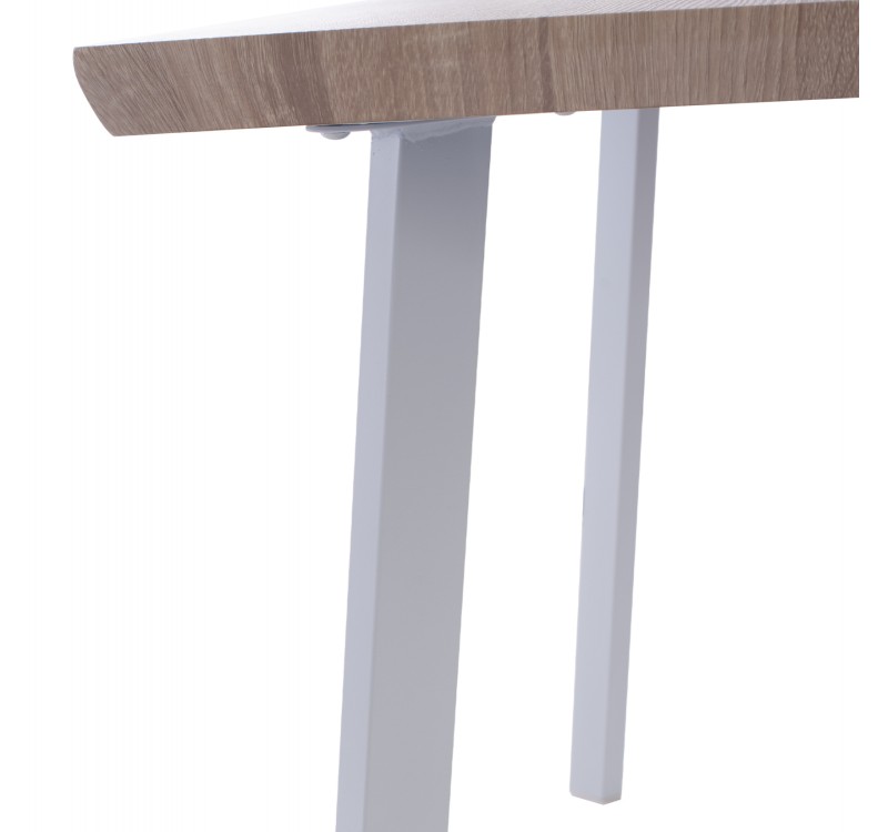 ΤΡΑΠΕΖΙ ΤΡΑΠΕΖΑΡΙΑΣ OFIRA 140X80 SONAMA ΜΕ ΛΕΥΚΑ ΠΟΔΙΑ HM8374.02