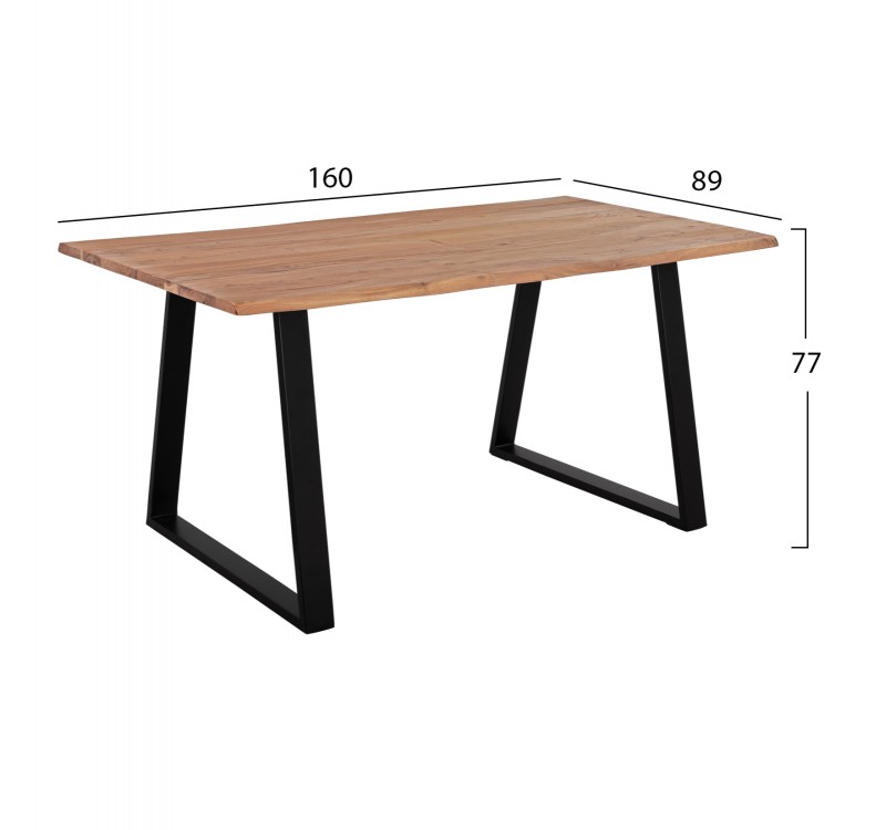 ΤΡΑΠΕΖΙ ΤΡΑΠΕΖΑΡΙΑΣ SOFIA SLIM HM8500.11 ΜΑΣΙΦ ΞΥΛΟ ΑΚΑΚΙΑΣ 160x90x76Υ εκ.