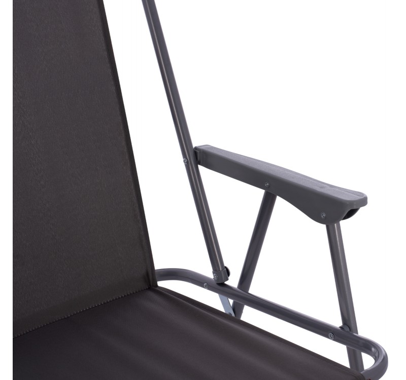 ΚΑΡΕΚΛΑ ΠΑΡΑΛΙΑΣ DEVAL ΜΕ ΨΗΛΗ ΠΛΑΤΗ ΠΤΥΣΣΟΜΕΝΗ ΓΚΡΙ HM5148.01 ΜΕΤΑΛΛΙΚΗ