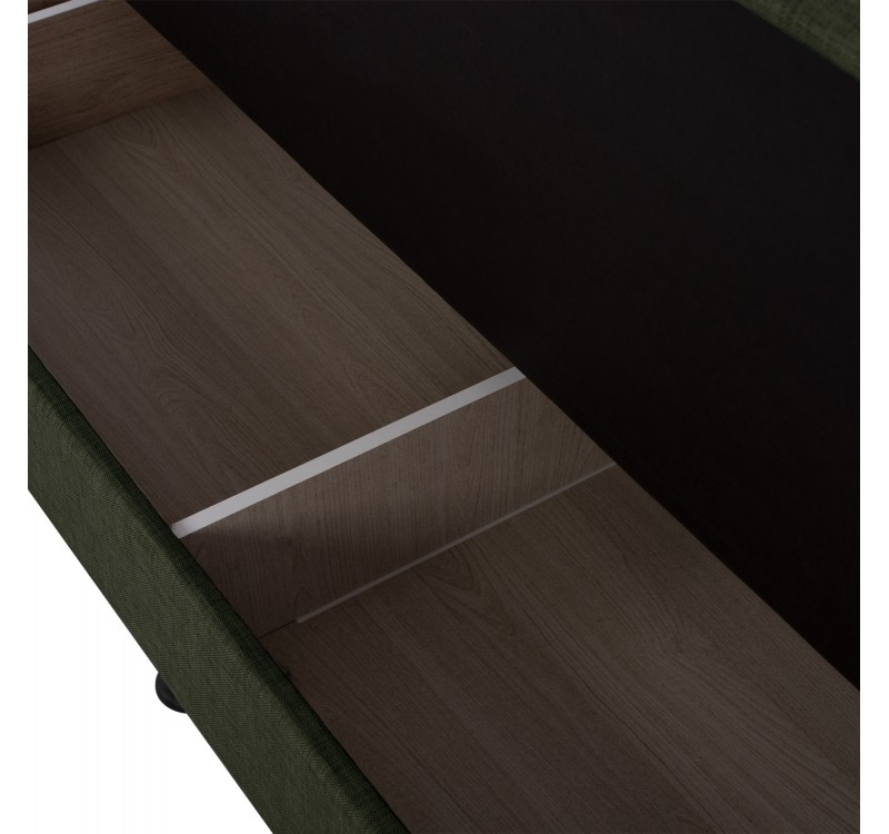 ΚΑΝΑΠΕΣ ΚΡΕΒΑΤΙ ANDRI ΤΡΙΘΕΣΙΟΣ DARK OLIVE HM3239.05 180x72x77 εκ.